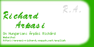richard arpasi business card