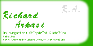 richard arpasi business card